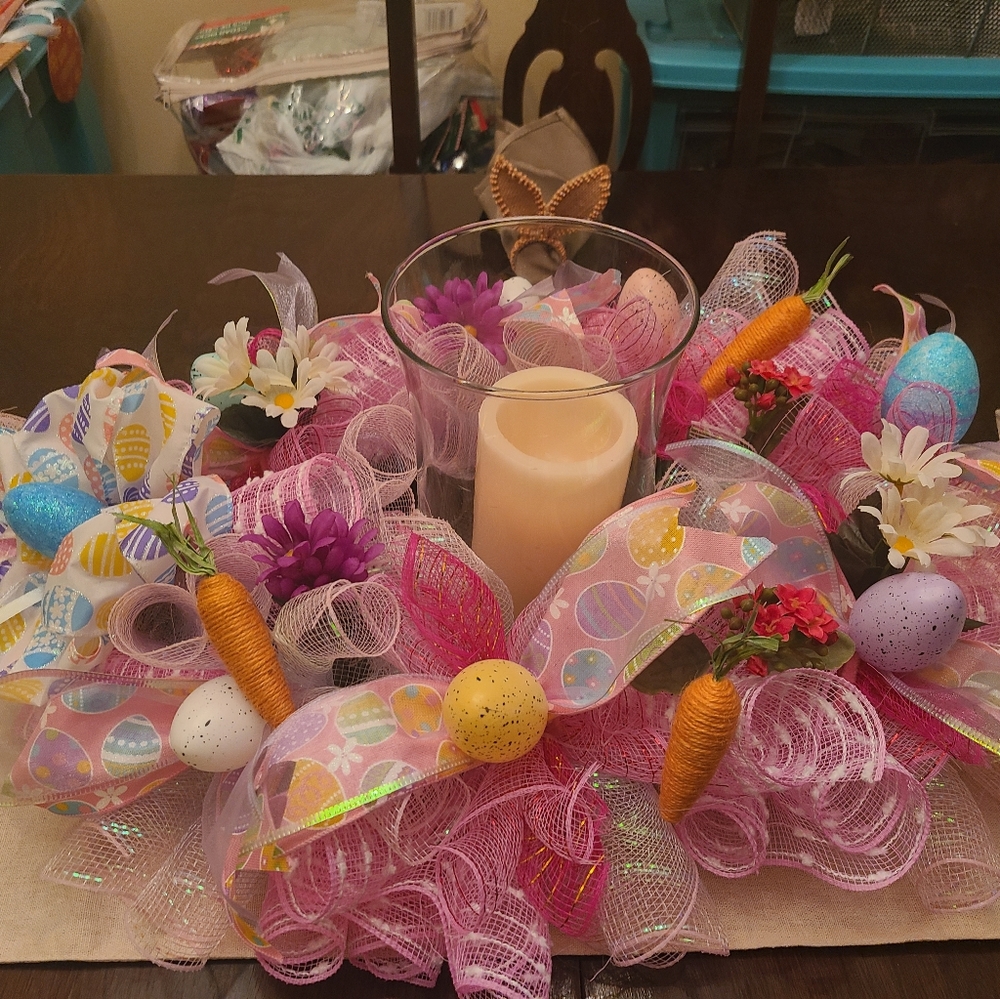 Easter centerpiece with flower's